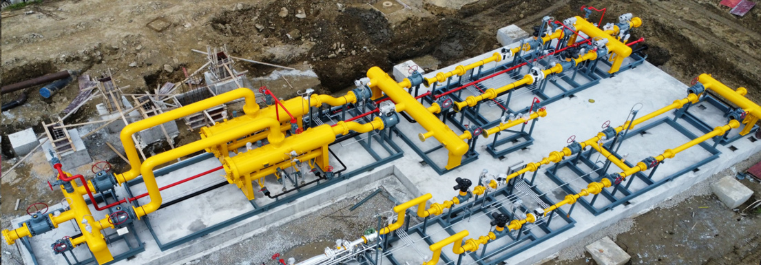 57000 cubic meter Gas pressure regulating &amp; metering station