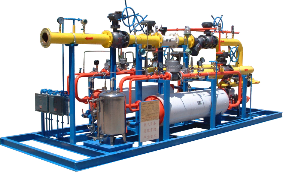 CNG pressure reduction and metering skid